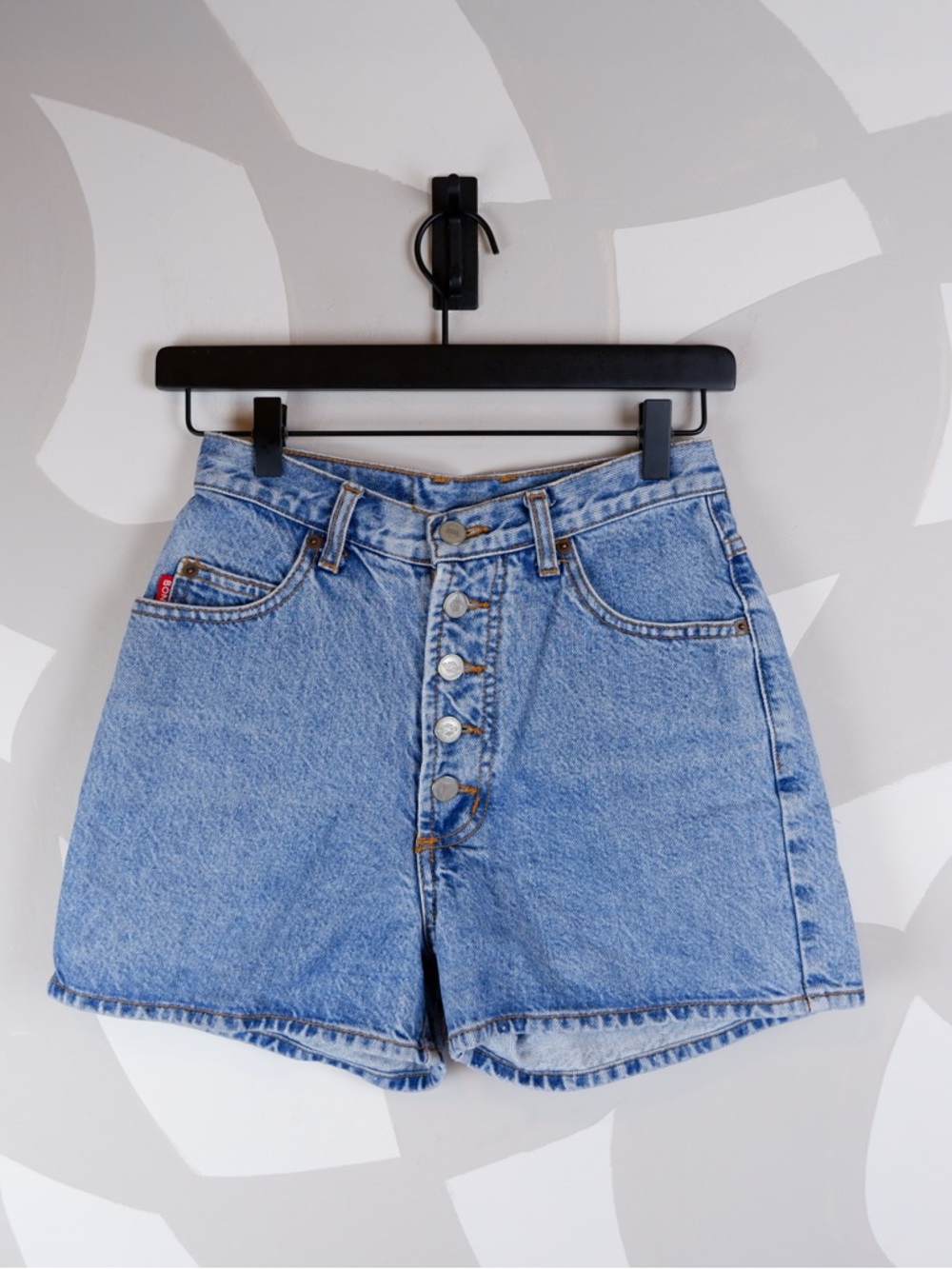 Vintage 90's Bongo by Gene Montesano Light Wash Button Fly Shorts | 5